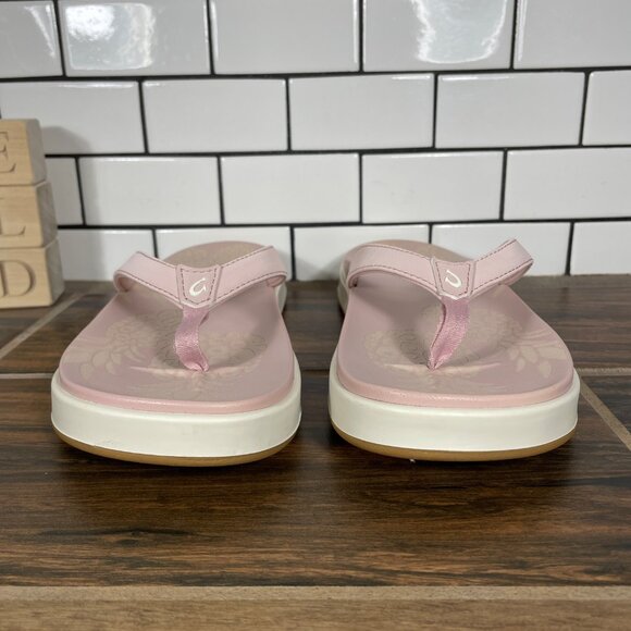 OluKai Nu A Pi O Womens Size 10 Shoes Pink Clay Hawaiian Thong Beach Sandal - Picture 2 of 12